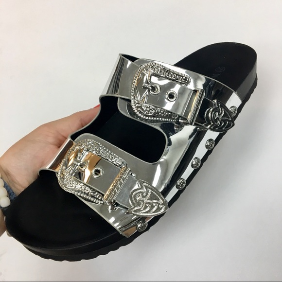 Silver western buckle slide - Picture 7 of 8